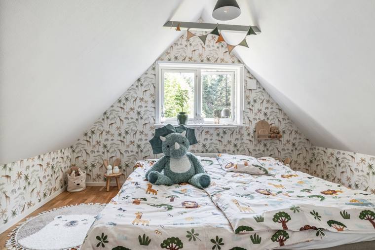 Barnrum på övervåningen