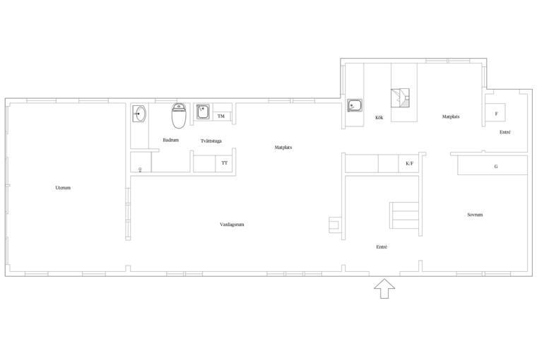 Planritning, entréplan